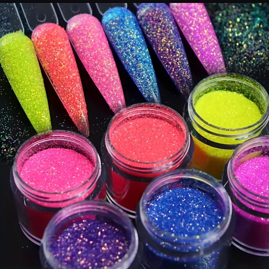 1 Bottle Crimson Nail Art Glitter Powder – Sparkling Red Sugar Effect for Winter Manicures, No-Scent, Triangular Shape, Perfect for Nail Charms and Gems, Glitter Nail Finish | Vibrant Nail Art | Fine Nail Powder